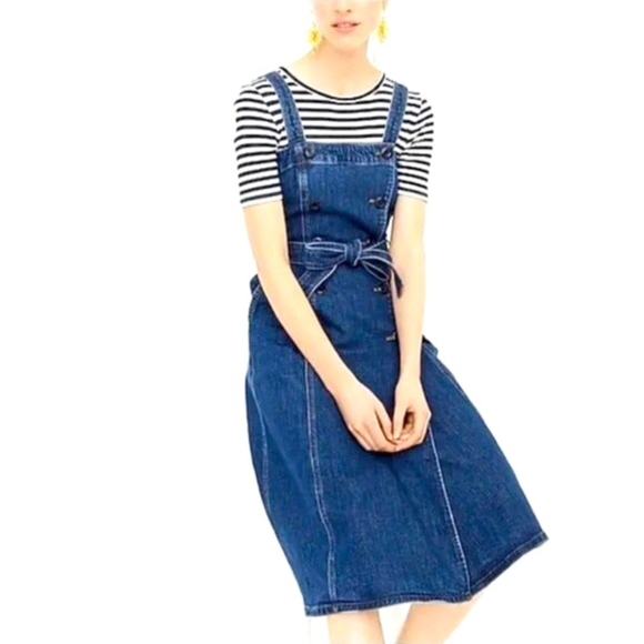 JCREW 💙DENIM💙 BUTTON TRENCH DRESS // SIZE 6 - Picture 7 of 8